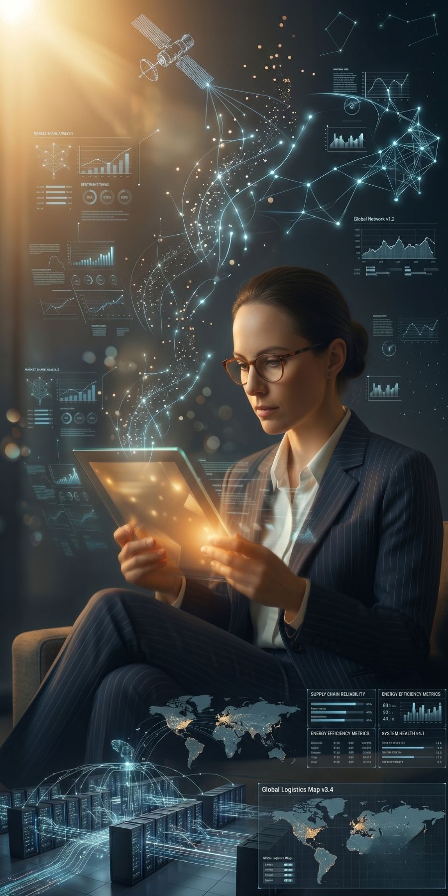 A woman absorbed in reading from a tablet — Articles on AI, Shopify, and brand intelligence by JFKAISLAY.